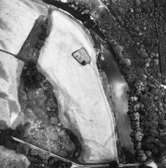 Vertical aerial view centred on burial ground.