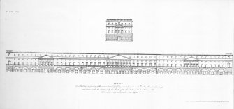 The Mound.
Photographic copy of proposed elevation.
Titled: 'Plate No.I. Design Of a Building proposed by Alexander Trotter Esqr. of Dreghorn to be erected on the Earthern Mound at Edinburgh, and drawn, under his directions, by the Master of the Architectural School at Venice - 1820  But which is now abondoned - Vide Page 3'.
Insc: 'Drawn on stone by George Bell at D. Hutton's, Printseller to His Majesety, 98 Princes Street.'