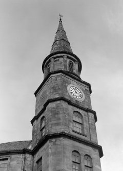 View of spire, Burgh Buildings (Athenaeum), Stirling.
