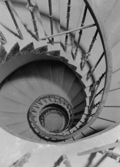 Interior view of Burgh Buildings (Athenaeum), Stirling, showing spiral stair.