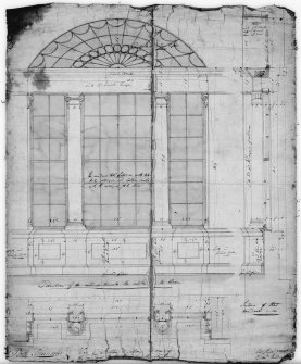Perth, Rose Terrace, Old Academy.
Plan, elevation and section of window in room for Academy.
Insc: "Perth Seminaries".