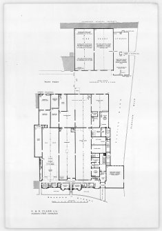 Photographic copy of drawing of ground floor plan.