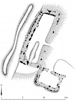 Plan of byre-house and building, Dail Na Seilg (KING95 108 and 109)