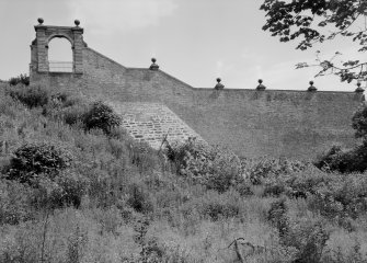 View of garden wall, Balcaskie House.