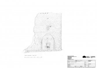 Ardrossan Castle: North elevation of Gatehouse