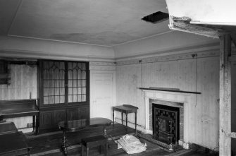 Interior view of Abergeldie Castle showing room in top storey of tower.