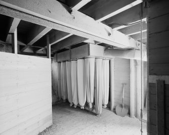 Aberdeen, Berryden Road, Millbank Mill, Corn Mill, Interior.
1st Floor Granary. General view of dust collecting bags.