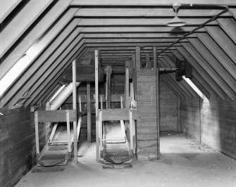 Aberdeen, Berryden Road, Millbank Mill, Corn Mill, Interior.
4th Floor. South side. Detail of grain dressers and conveyer, from South.