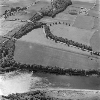 Oblique aerial view of the site of the Roman fort at Bertha.