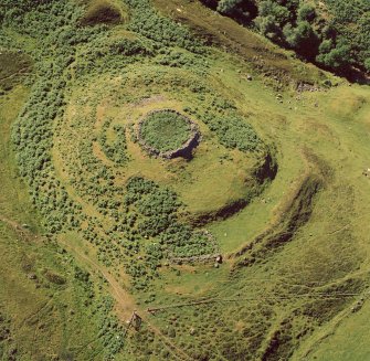 Oblique aerial view of the site at Kilbruar.
