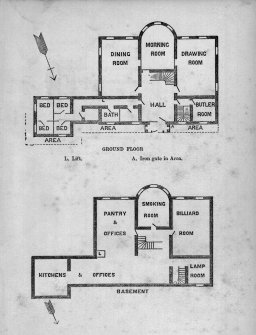 Ballechin House.
Sketch-plans of basement and ground floors.