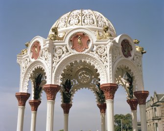 Newport-on-Tay, detail of canopy of drinking fountain from SW.