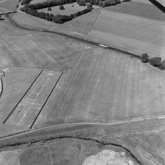 Oblique aerial view centred on the site of the Cat Stane.