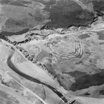 Oblique aerial view of the remains of Friar's Nose fort.