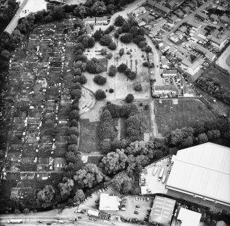 Edinburgh, Inglis Green Road, Gray's Mill, Cemetery and Allotment Gardens.
General aerial view.