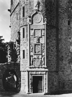 View of doorway, Huntly Castle
