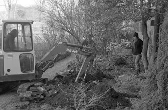 Kellie Castle Excavations
Black and white prints
Frame 3 - Machine-excavation of Trench 1. From west
