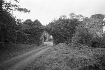 View of Craig Castle gateway from SE.
