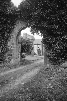 View of approach through E gateway from SE, Craig Castle.