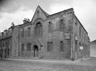 View of the front facade of the Pleasance Church at the corner of the Pleasance and Arthur Street seen from the South West.