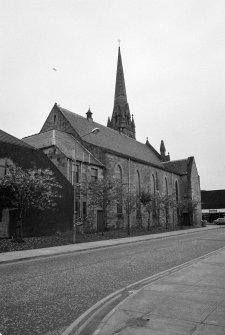 Rear of Bell Leisure Centre from Riverside Lane, Dumbarton, West Dunbartonshire 