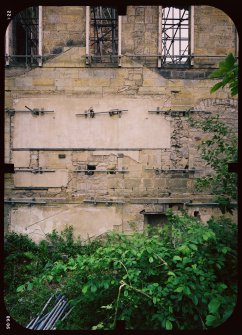 View from SE showing stabilised remains of main block, Mavisbank House.