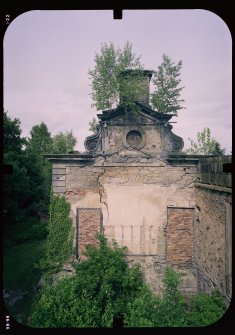 View from SW showing remains of pavilion, Mavisbank House.