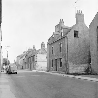 General view of 49-73 North Castle Street, Banff (including gap where 69-71 North Castle Street stood prior to demolition in 1963).