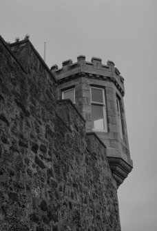 Crail Castle Wall etc gazebo & parapet from promen, N E Fife, Fife