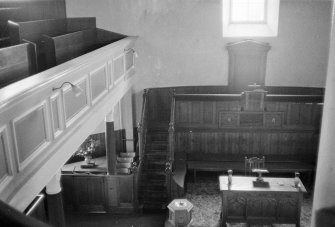 Parish Church interior from Gallery Main St Bowmor, Kilarrow & Kilmeny