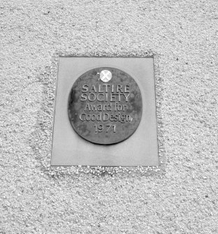 Phase 3, detail of Saltire award (1971) wall plaque