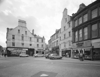 Ayr. General view of no. 51 High Street and nos. 2 - 6 Hope Street from NW.