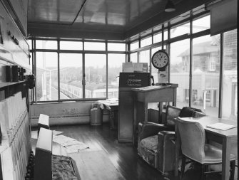 Balloch Central Railway Station. Interior view of signal box