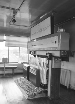 Balloch Central Railway Station. Interior view of signal box