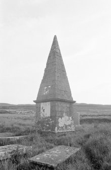 Lord Thomas Fraser memorial obelisk, St Mary's Church Cemetery, Kilmuir, Dunvegan, Isle of Skye