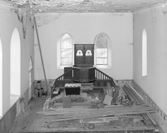 View of interior, from east end balcony
