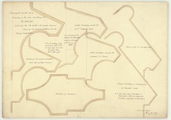 Digital copy of stone moulding details by William Burn
insc:'Barrogill Castle No.4'
       '76 George Street May 28 1819'
Pencil, ink, colour wash on paper
(360 x 510)
To full scale