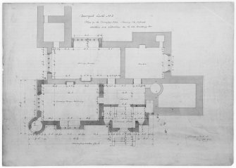 Digital copy of plan of principal floor showing additions and alterations by William Burn.
Insc: '76 George Street May 28 1819'.
Pencil, ink, colour wash on paper
360mm x 510mm