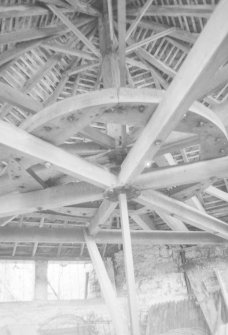 West Gallaberry former horsemill, interior roof detail, Kirkmahoe Parish