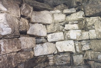 Detail of walling in the lower chamber (cistern).