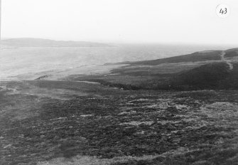 View of Kebister Ness and Dales Voe. The March Dyke is visible in the middle ground.