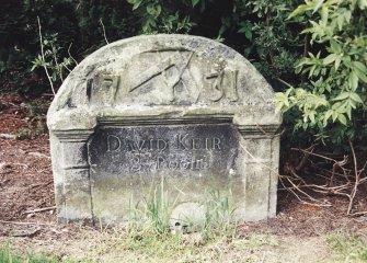 Detail of headstone.