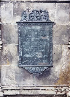 Detail of memorial plaque.