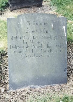 Detail of headstone.