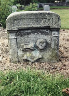 Detail of headstone.