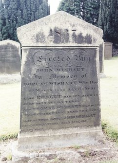 View of headstone