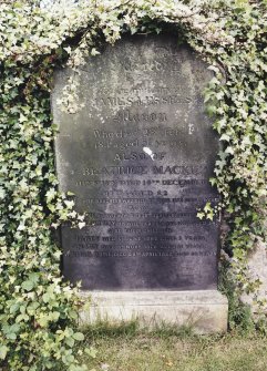 View of headstone
