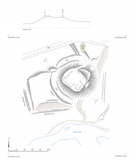 Crawford Castle: Site plan. 400dpi copy of Illustrator file GV007352