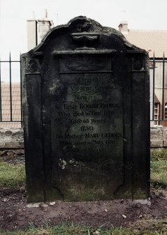 Detail of headstone.