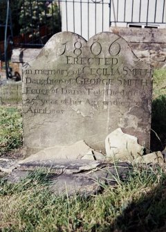 Detail of headstone.